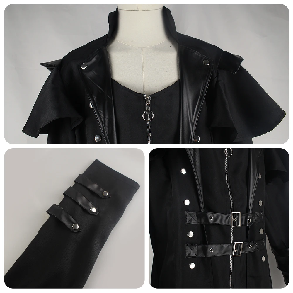 Trench lungo medievale vintage Giacca doppiopetto gotica Cappotto Steampunk da uomo Cappotto cosplay vittoriano