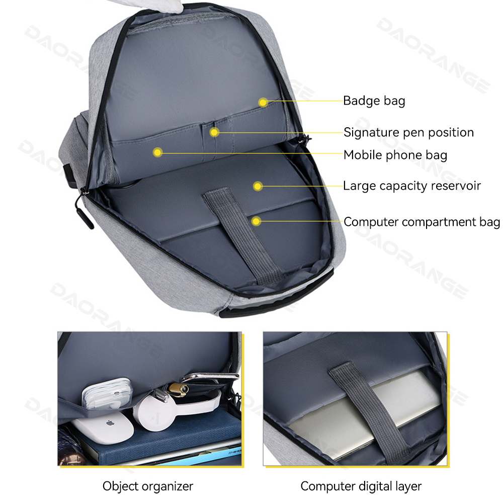 Laptop Bag USB Backpack for Macbook Air Pro Lenovo Asus HP Dell Large Capacity Travelling Waterproof Multi-pockets Laptop Cover