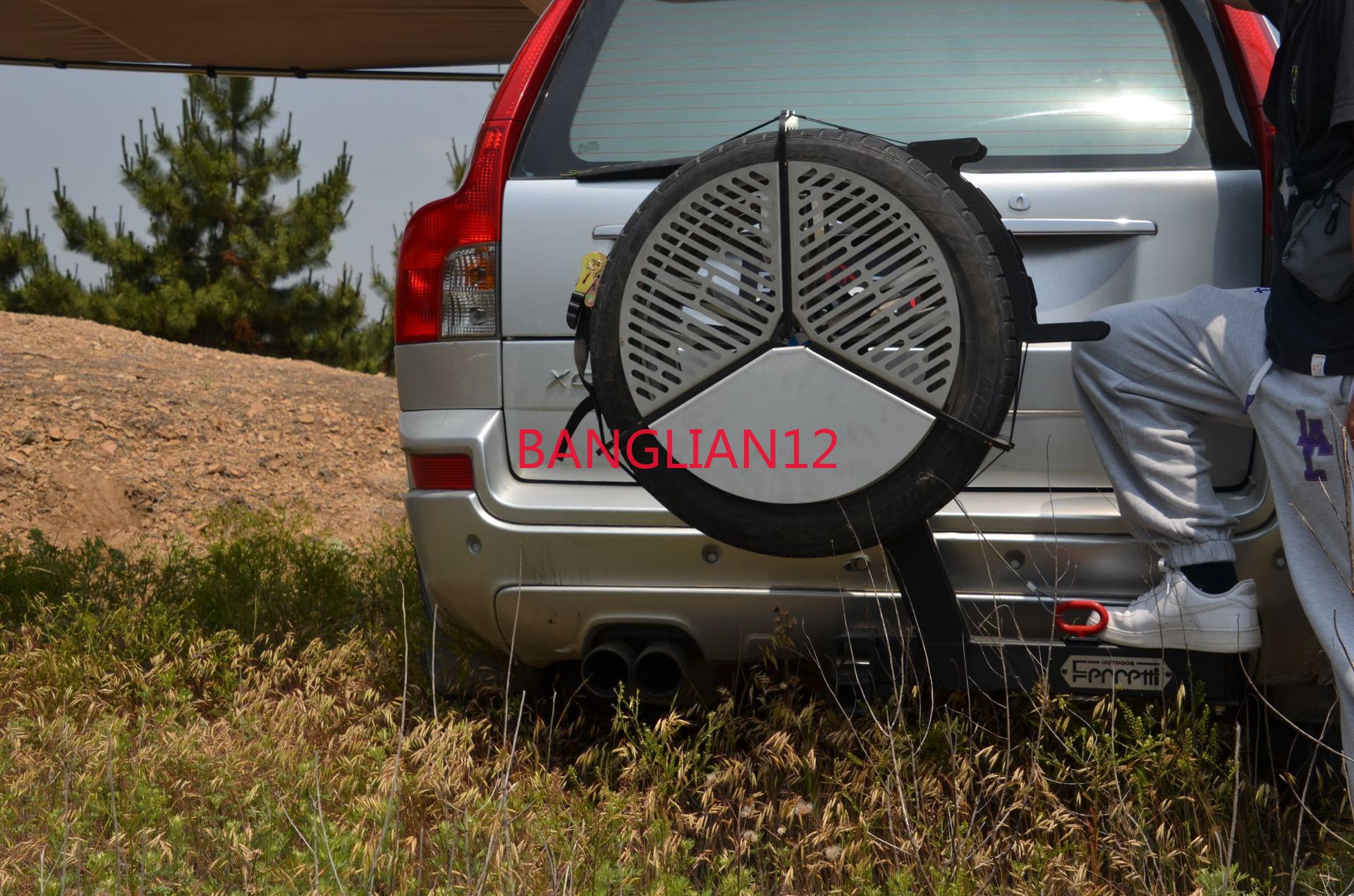 SUV spare tire ladder, 304 stainless steel spare tire cover