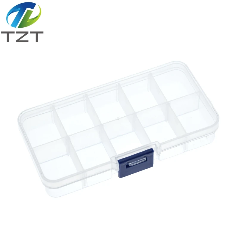 10 Grid canbe remove transparent plastic small box kit