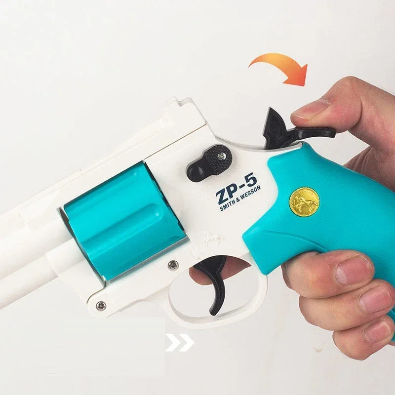 Soft Dart Bullet ZP5 Revolver Pistol Launcher ปืนของเล่นอาวุธกลางแจ้ง Airsoft นักกีฬา Pistola สําหรับของขวัญวันเกิดเด็ก