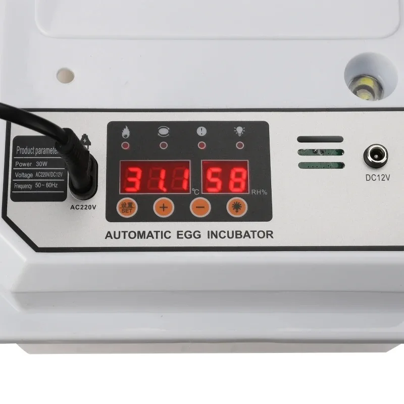 Incubadora de 16 ovos com gaveta tipo mini incubadora de ovos com reabastecimento automático de cama de água iônica e controle de temperatura