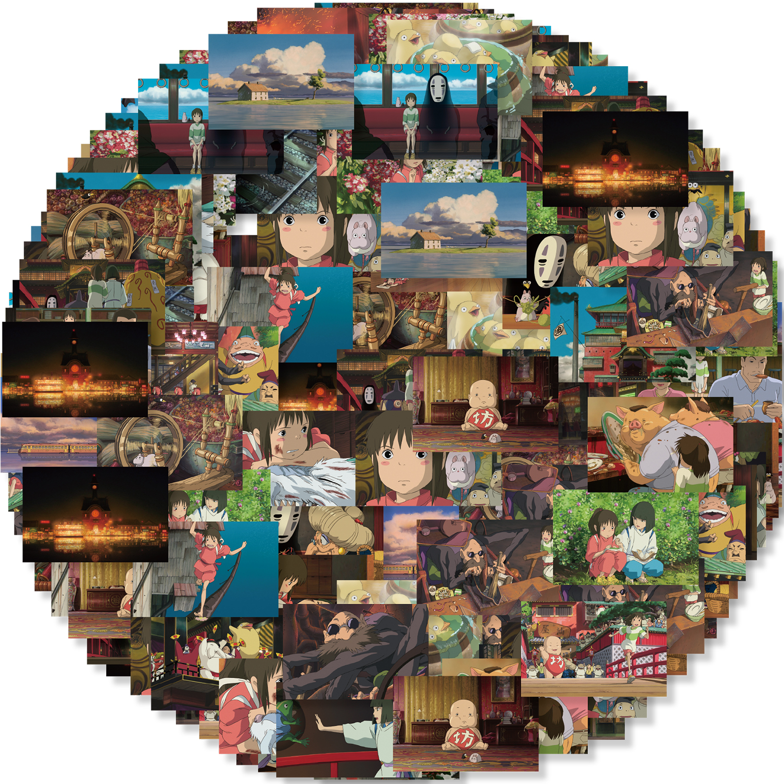 30pcs Cute Cartoon and Anime Character Pattern Stickers Kawaii Toy Stationery Stickers Kids Rooms Decoration Portable Stickers