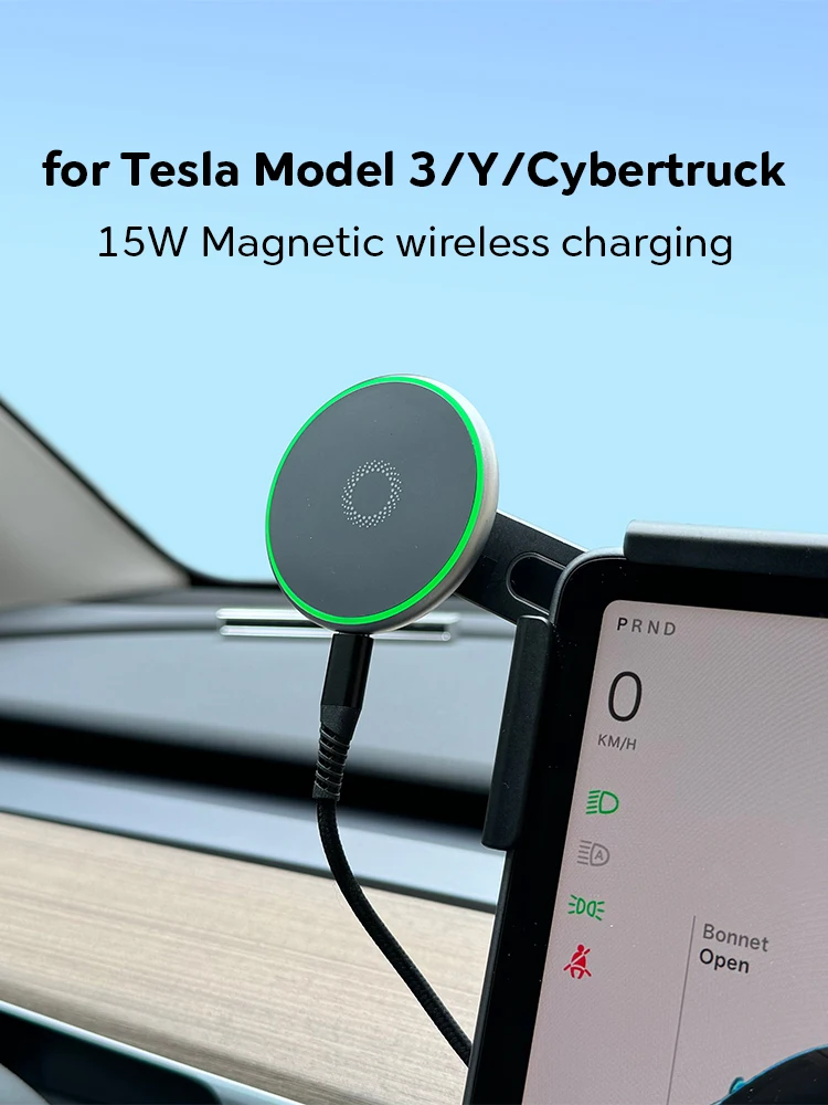 Soporte plegable para teléfono de coche, Magsafe magnético Macsafe para Tesla Model Y LAUNCH 2025/3 HIGHLAN 2024 BYD Atto 3, accesorios