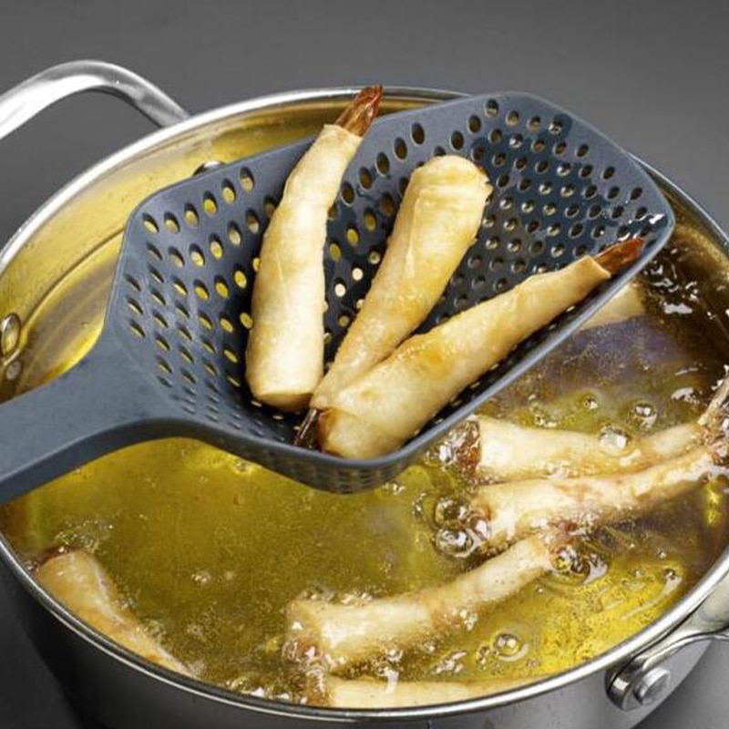 Zeef Lepel Grote Trechter Gefrituurde Voedsel Zeef Plantaardige Voedsel Waterfilter Draagbare Thuis Keuken Kookgereedschap