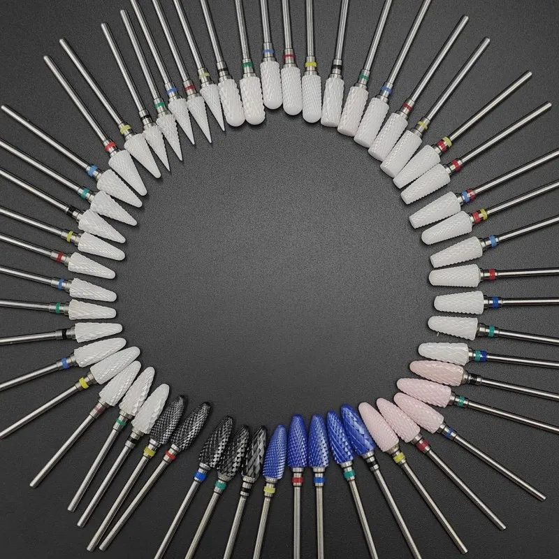 Gốm Carbide Móng Mũi Xoay Burr Xay Cắt Móng Tay Bit Máy Khoan Điện Máy Làm Móng Tay Chân Dụng Cụ