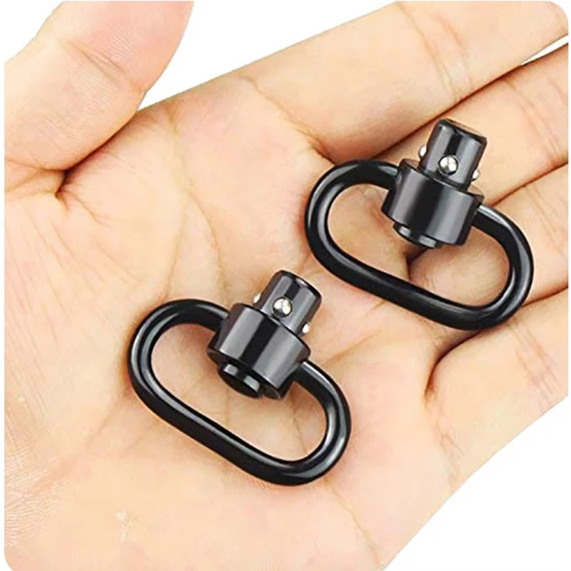 1/2PCS 1.25” QD Sling Swivel Mount Heavy Duty Quick Detach Push Button Swivels for Two Point Sling 360°Rotatable Easy to Mount Q