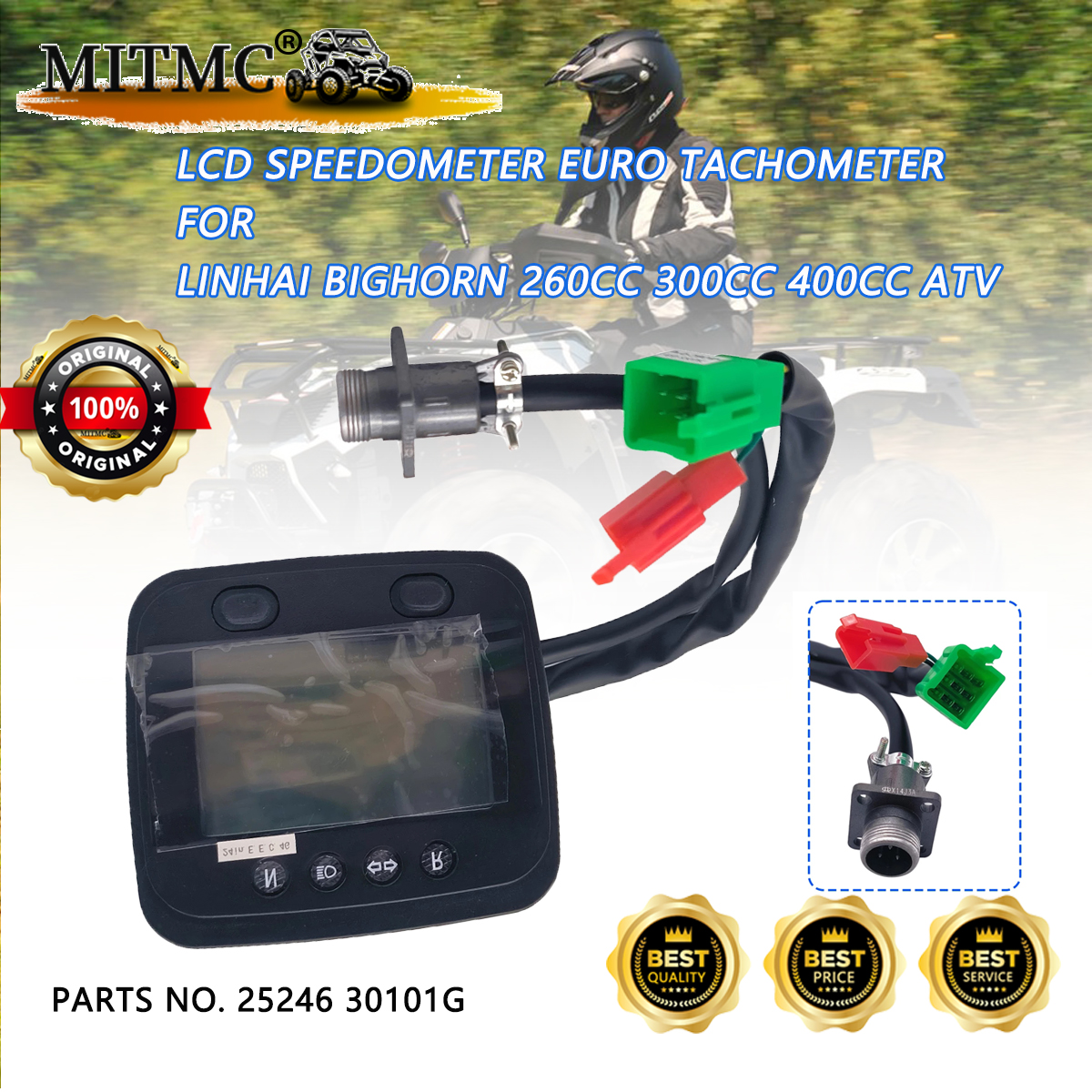 ЖК-спидометр, евро Тахометр для Linhai Bighorn 260cc 300cc 400cc ATV 260 400 30101g 25246