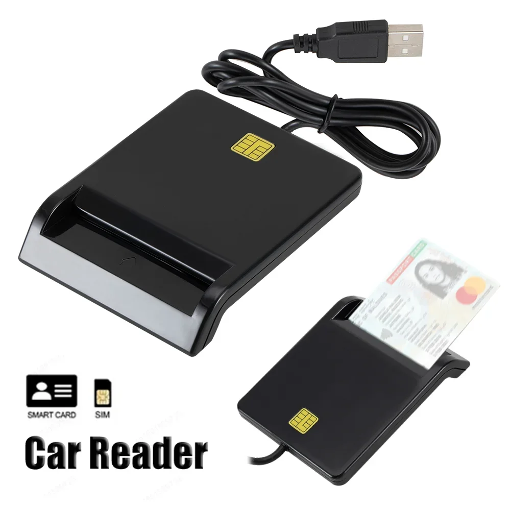 USB-Smartcard-Leser, stabile Bedienung, zuverlässige Einfachheit für DNIE ATM CAC IC ID SIM-Karten-Kloner-Anschluss Windows