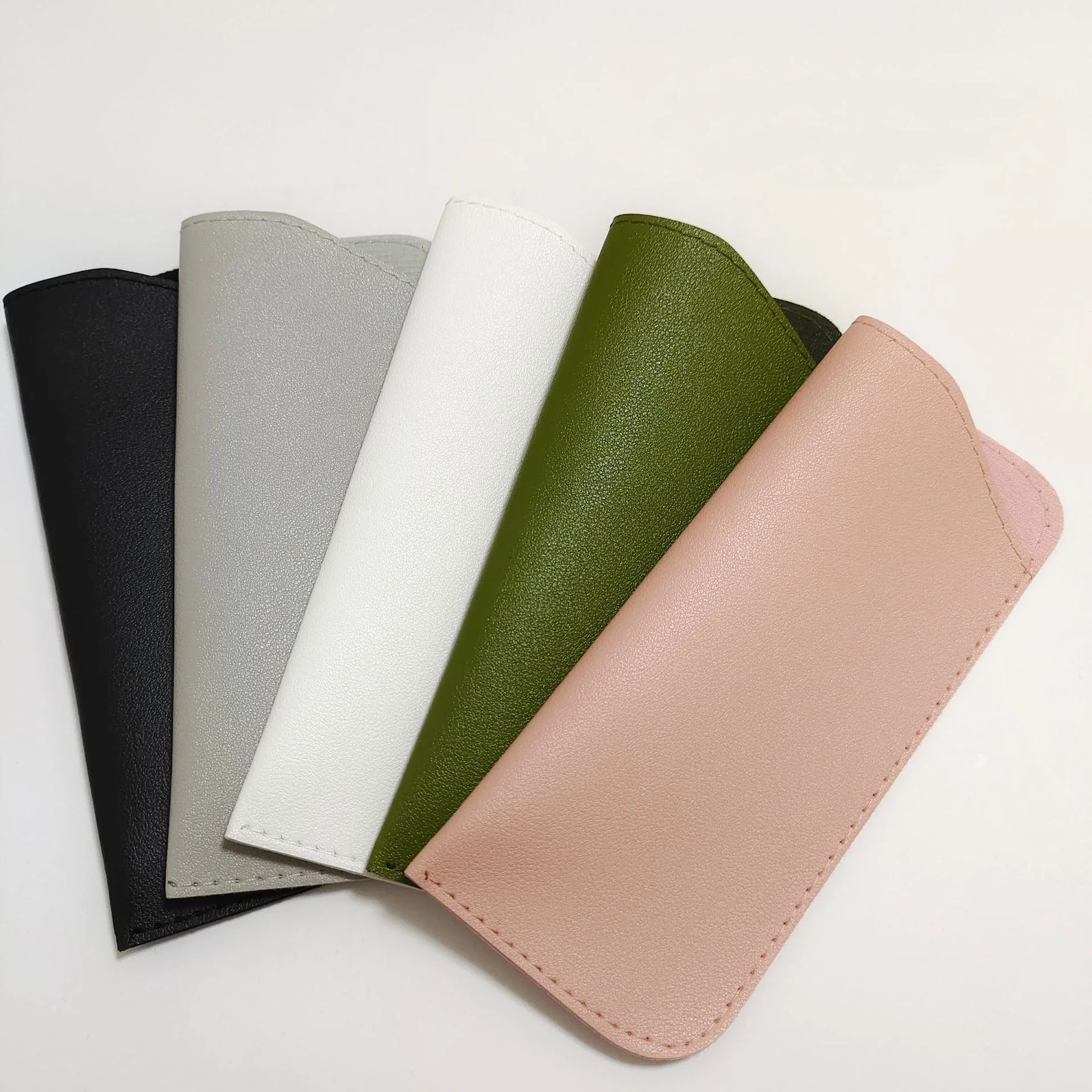 Bolsa suave para gafas, funda para gafas de lectura de cuero PU a la moda, estuche protector portátil para gafas, 1 ud.