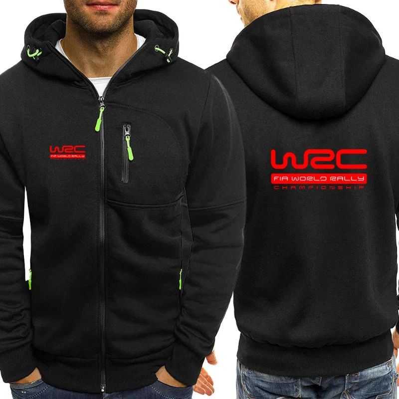 Nouveau printemps automne hommes championnat du monde des rallyes WRC Logo impression mode à capuche Streetwear décontracté fermeture éclair haute qualité sweats à capuche