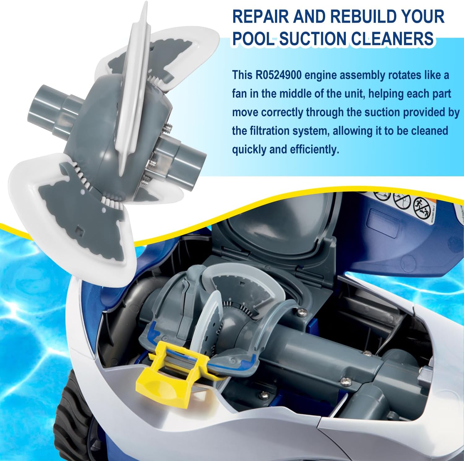 再構成可能な吸引キット,自動吸引サイドプール掃除機,交換部品,ゾディアックライト用キットmx8,r0524900