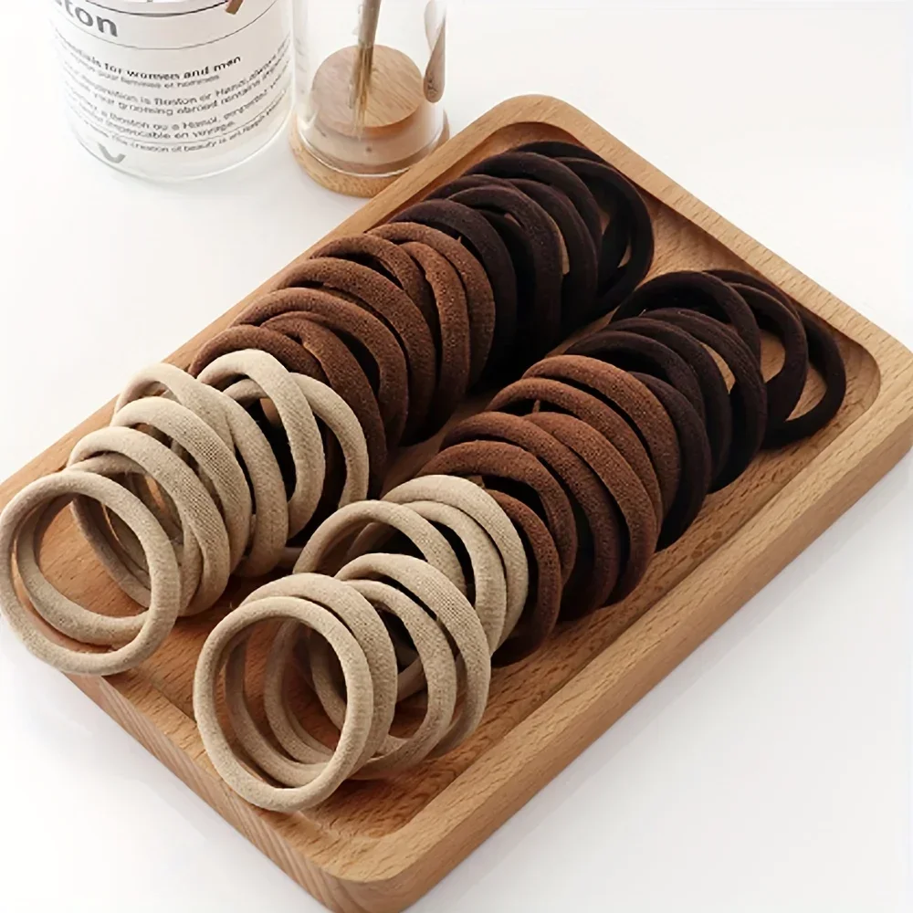 50/100 peças laços de cabelo elásticos macios faixas de cabelo conjunto de acessórios decorativos para cabelo para bebês meninas