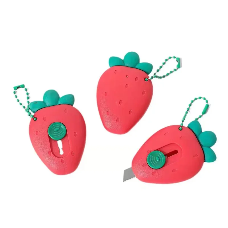 1 PCS/3 PCS น่ารักแบบพกพา Mini มีด Avocado สตรอเบอร์รี่ผลไม้ Art Utility มีด Express กล่องมีดเครื่องตัดกระดาษหัตถกรรมห่อเครื่องมือ