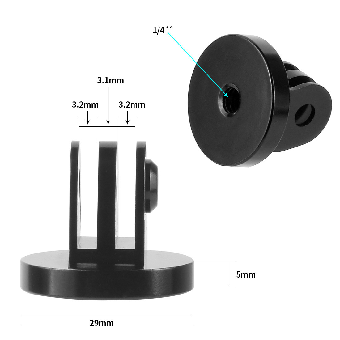Aluminiowy adapter statywu do monopodu do Go Pro 13 12 11 10 9 8 7 Insta 360 X5 X4 ACE PRO DJI Osmo Action 4 5 Pro OSMO 360