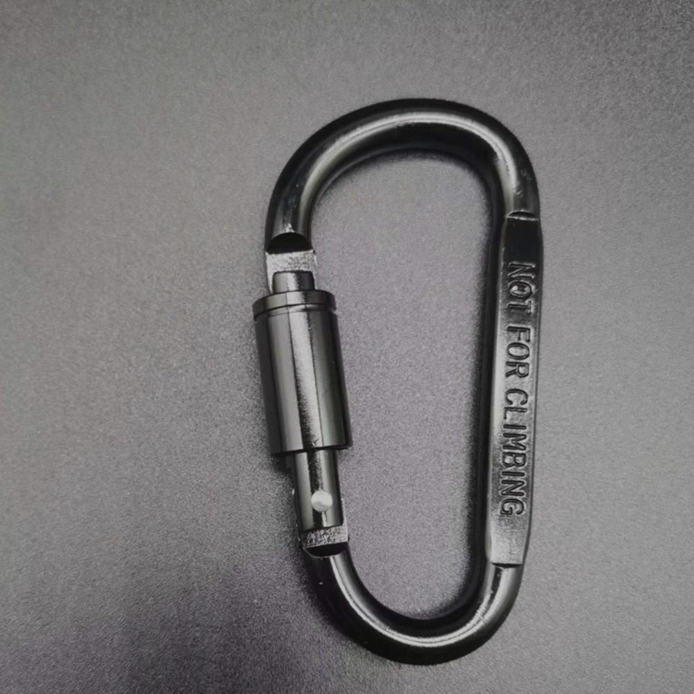 LLavero de hebilla de seguridad de aleación de aluminio Multicolor con bloqueo, botón de escalada, mosquetón en forma de D, gancho para deportes al aire libre, Camping y senderismo