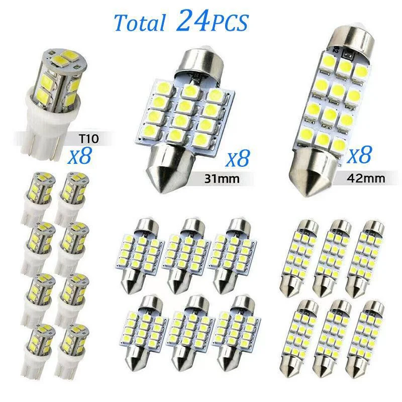 ยี่ห้อใหม่ Universal ภายในรถ T10 1156 Festoon 31 42 มม.ชุดอัพเกรดสําหรับ Auto ภายในโดมป้ายทะเบียน Trunk ไฟ