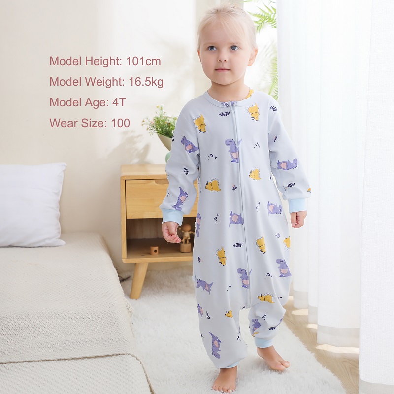 MICHLEY-saco de dormir de algodón para primavera, saco para bebé, saco de dormir de dibujos animados, pijamas de manga larga, ropa de dormir para niñas, niños, 6M-6T
