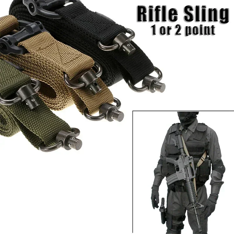1 unidad ajustable MS4 táctico de separación rápida QD 1 o 2 puntos Multi Mission 1,25 "Eslinga para Rifle de liberación rápida eslinga para Rifle de un solo punto