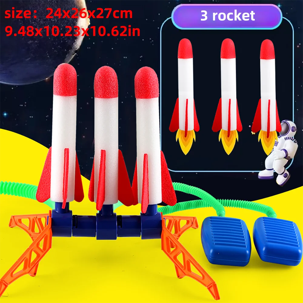 เด็ก Rocket Launcher Step Pump Power Air Pressed Stomp กลางแจ้งเกมครอบครัว Skyrocket ของขวัญวันเกิดของเล่นกีฬาสําหรับเด็ก