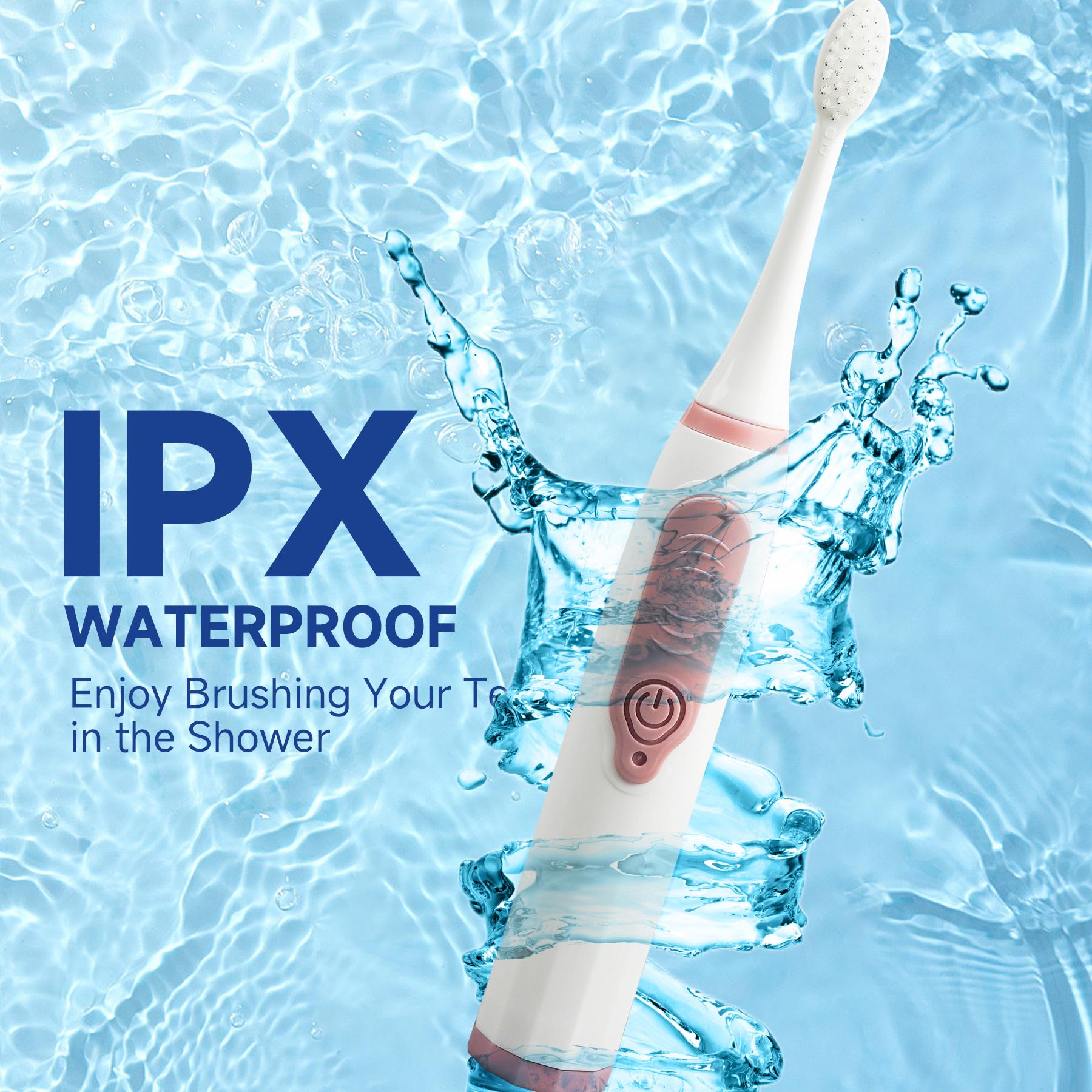 ソニック電動歯ブラシ 男性と女性用 大人 家庭用 非充電式 柔らかい毛 IPX6 防水