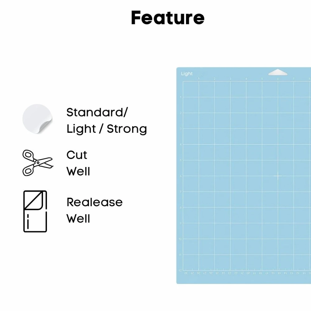 12*12inch Cutting Pad for Cricut Explore3/ Maker 3 One Adhesive Replacement - Strong, Standard, Lightweight Cutting Pad