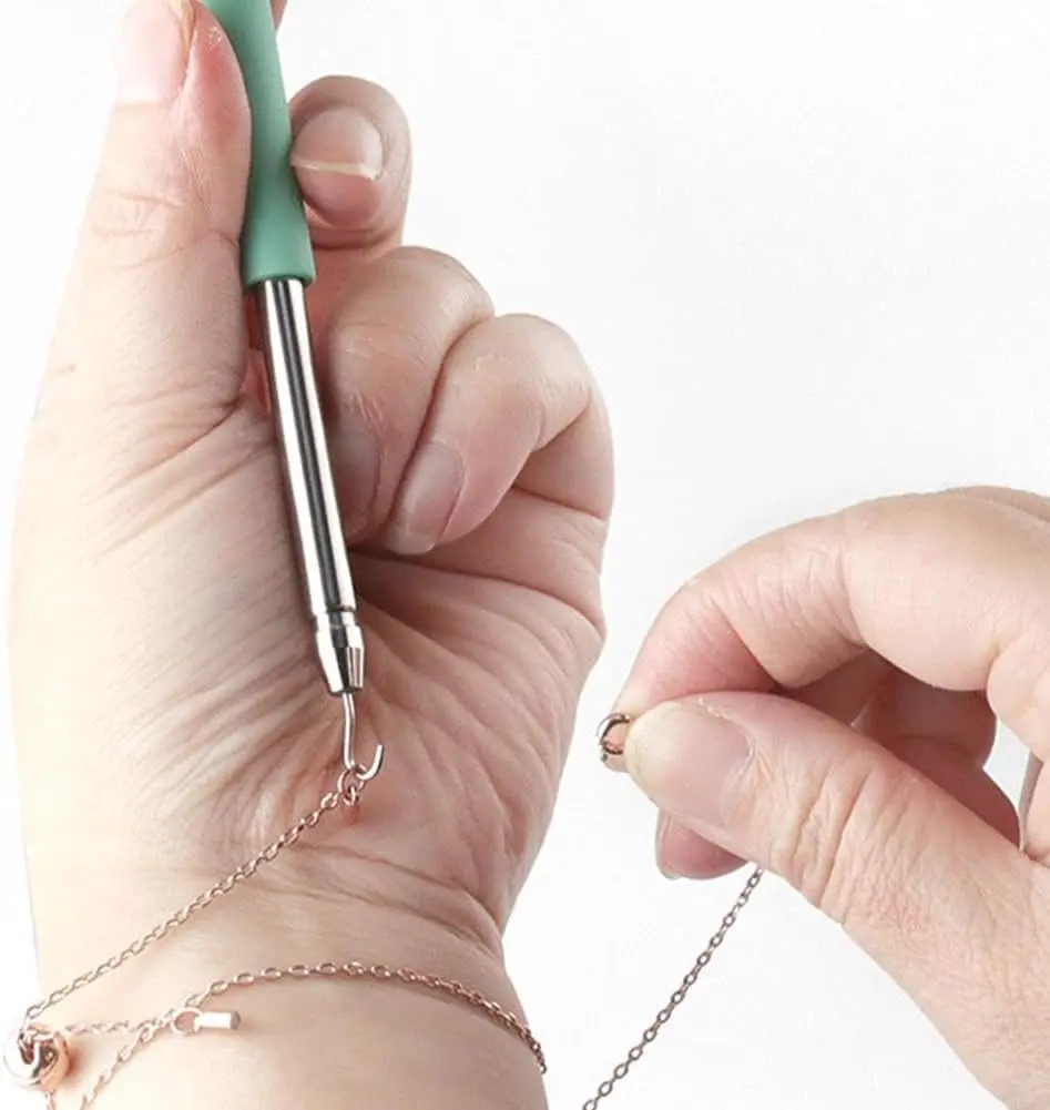 Crochet à outils pour bijoux, Bracelet, collier, attache, Bracelet de montre, fermoir d'aide, aide à l'usure, dispositif de suspension, 1 pièce