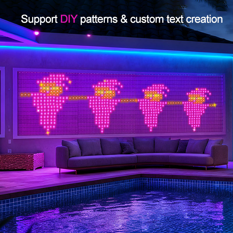 2026 New Smart Curtain Lights with DIY Pattern, 400LEDs Window Fairy Light Outdoor String Lights for Christmas Gift Home Decor
