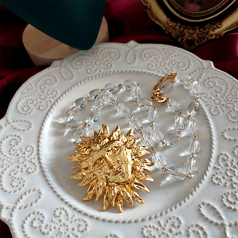 Fashion Vintage Brass plated Gold Brooch earrings for women's girl jewelry sets women's set