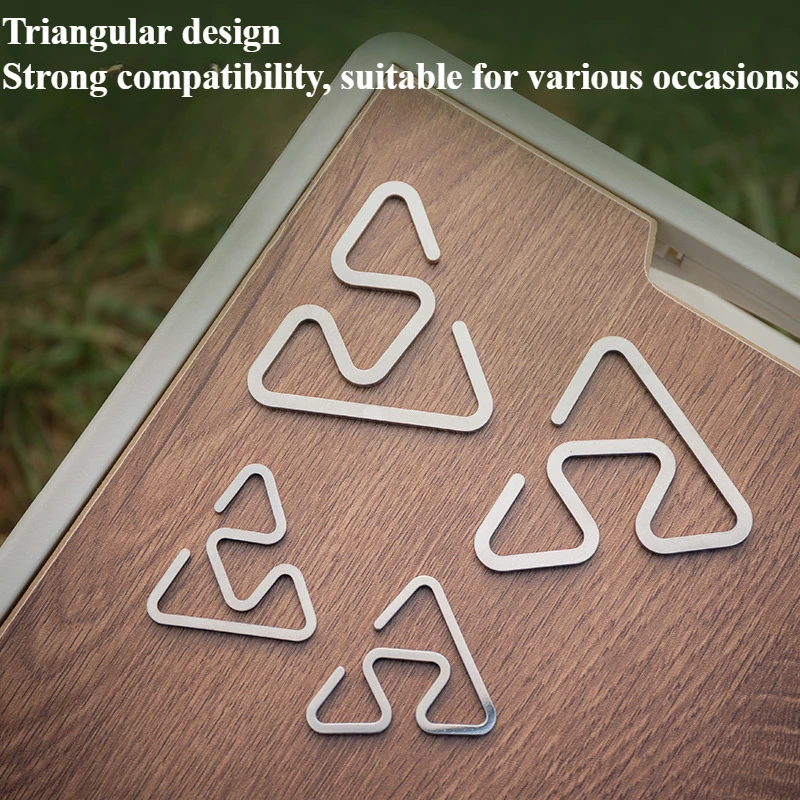 1pc Outdoor stainless steel hooks are not easy to slide ultra light multifunctional lightweight camping accessories and tools