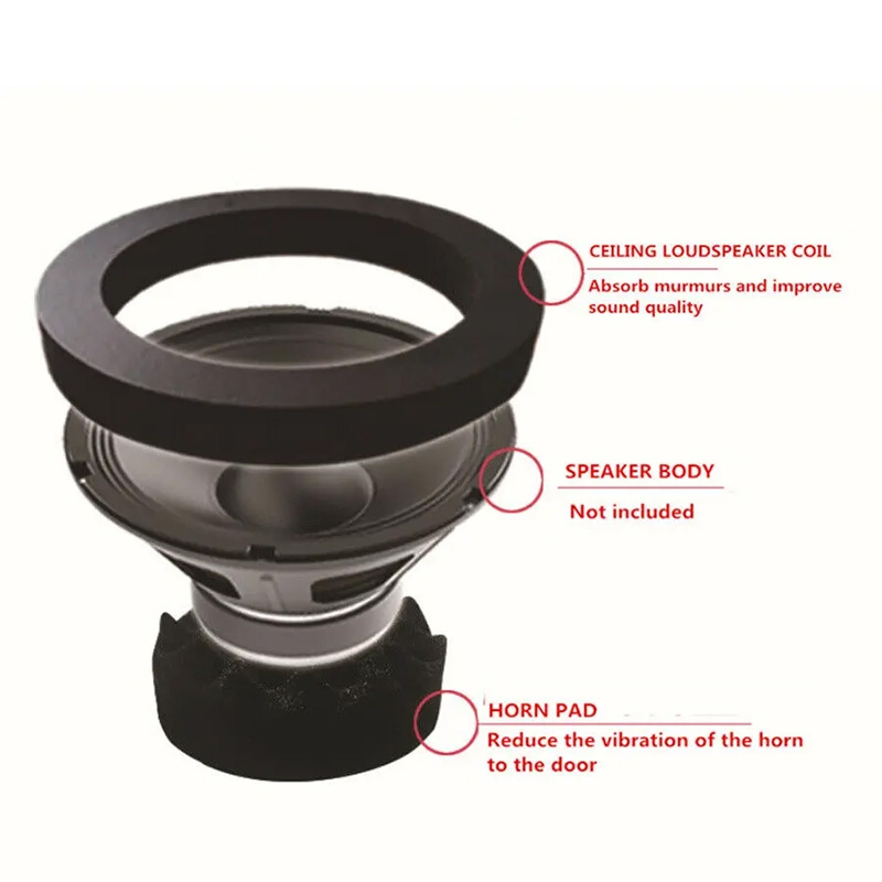 4 個 4/5/6.5 インチ車のスピーカー遮音リング綿低音ドアトリム防音自動車インテリアアクセサリー泡ユニバーサル