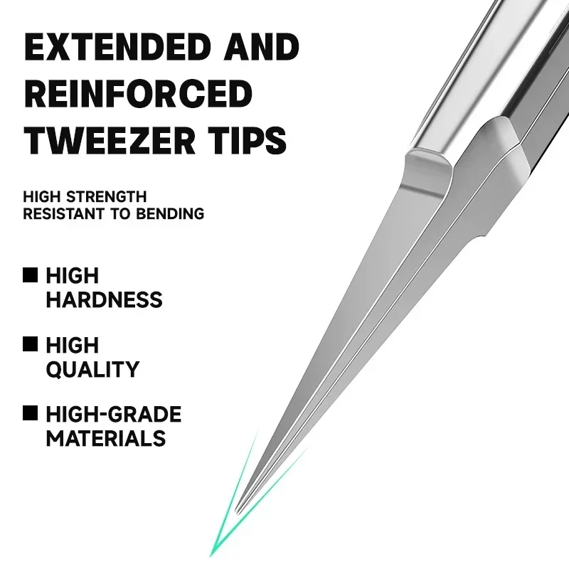 LUOWEI IS-40 High Precision Tweezers for Mobile Phone Repair High Hardness Ultra-fine Straight Tips Jump Wire Clamping Tools