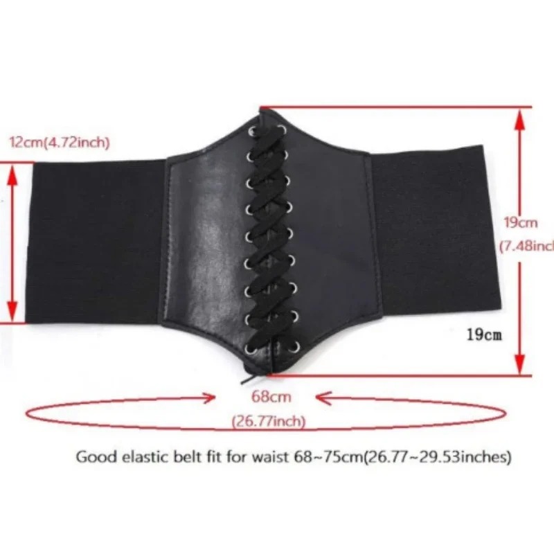 Cinto de espartilho feminino gótico moda couro do plutônio feminino rendas espartilho cintos emagrecimento cintura vintage espartilho preto cinto largo para menina