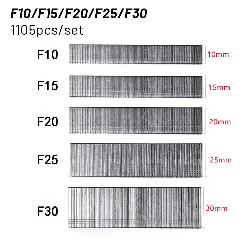 1105pcs F15/F20/F25/F30 ตรง 10/15/20/25/30 มม.Brad เล็บสําหรับ DIY บ้านสวนเฟอร์นิเจอร์ไม้