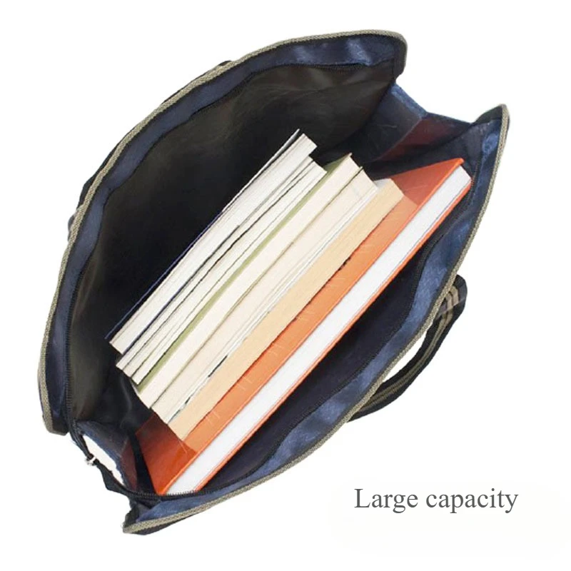 Borsa per documenti portatile Borsa in tela Oxford Borsa per tutoraggio A4 Borse informative Valigetta per riunioni Valigetta con cerniera