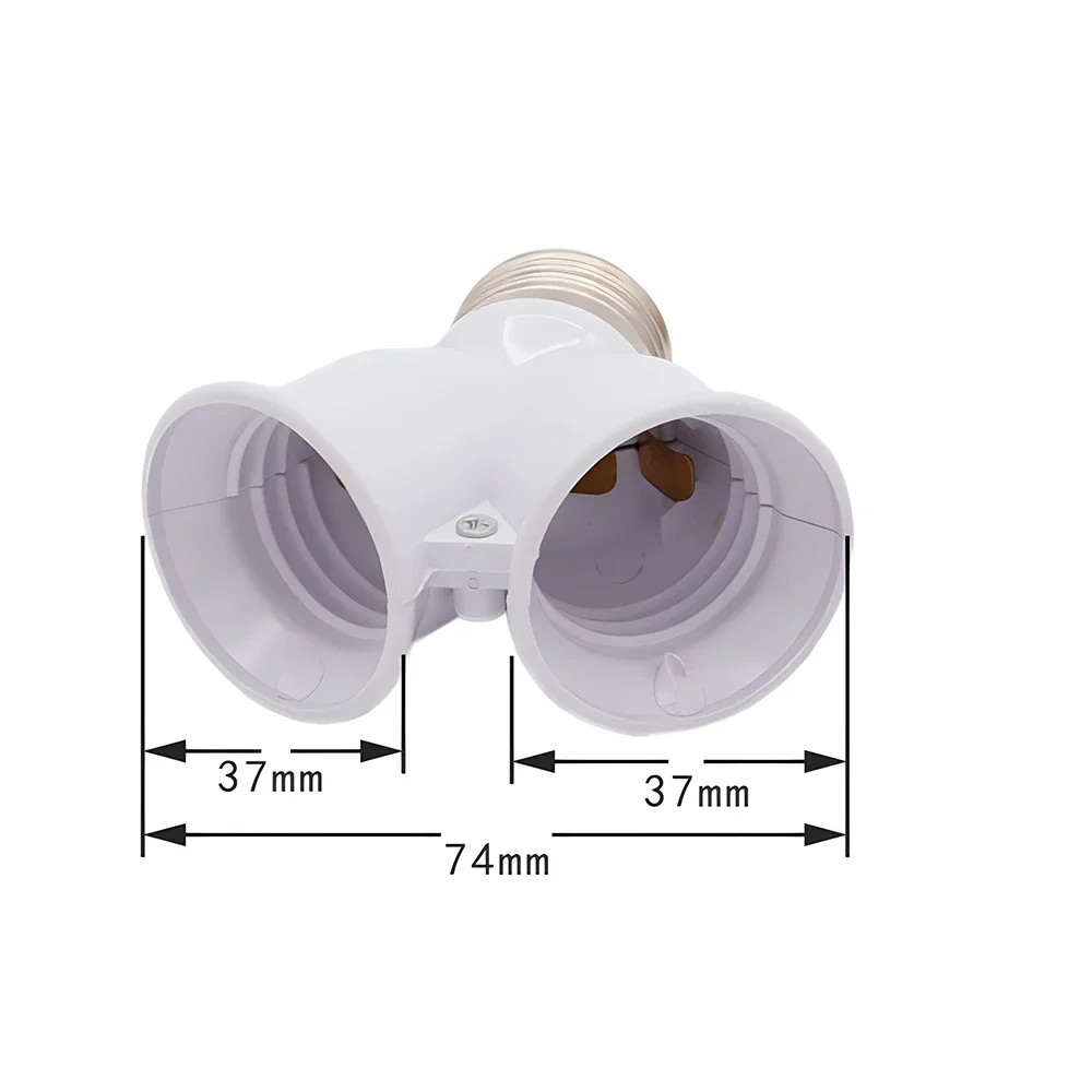 E27 1/2 cabezal de conversión bombilla enchufe creativo 2-e27 portalámparas extensor distribuidor convertidor enchufe