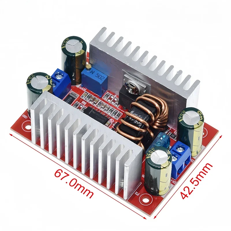 DC-DC 400 W 15 A Step-up-Boost-Konverter Konstantstrom-Stromversorgung LED-Treiber 8,5–50 V auf 10–60 V Spannungsladegerät Step-Up-Modul
