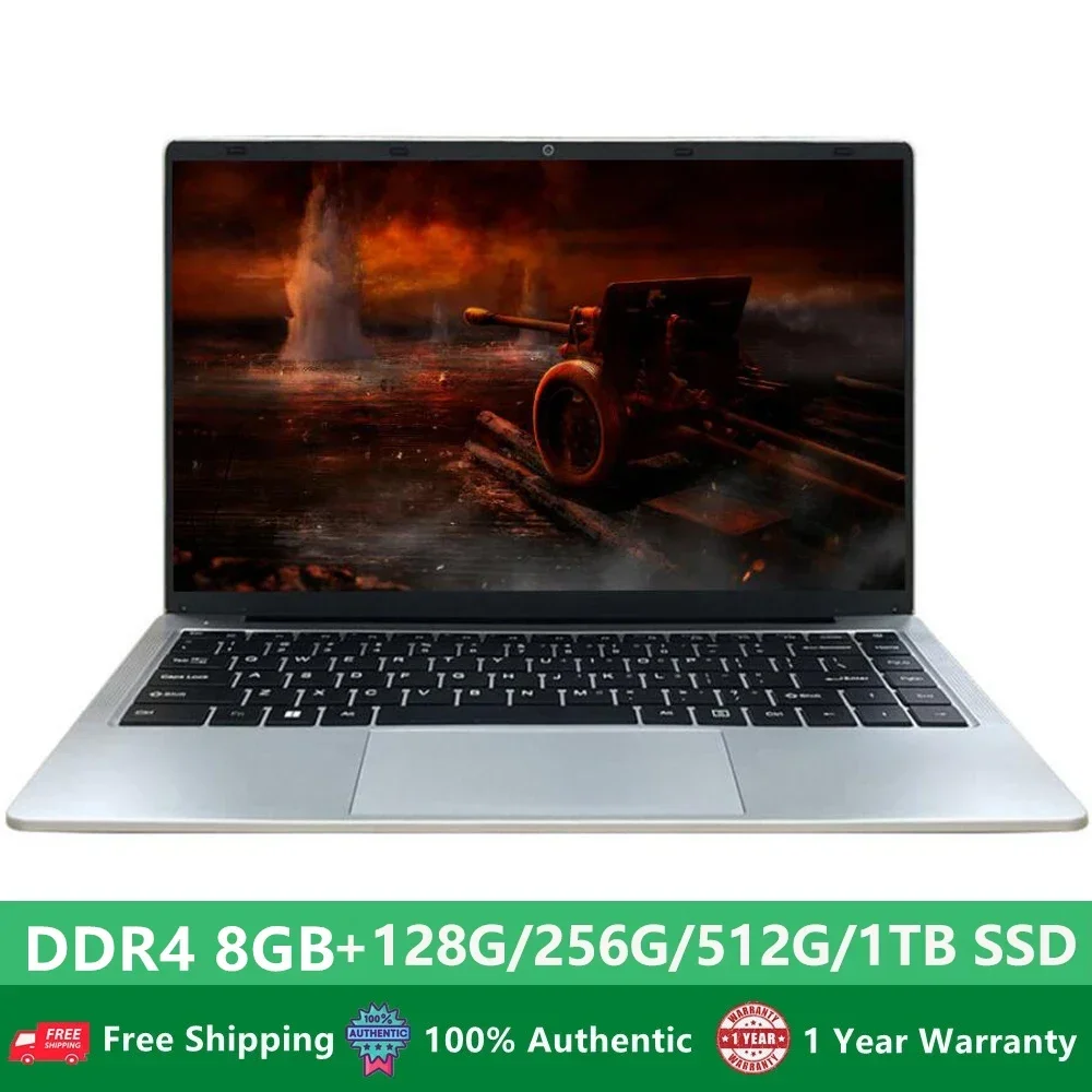Quad Core 14.1 Inch 128GB 256GB SSD Windows 10 Pro Inte Laptop Intel Portable Laptos Student Notebook Dual core Laptop