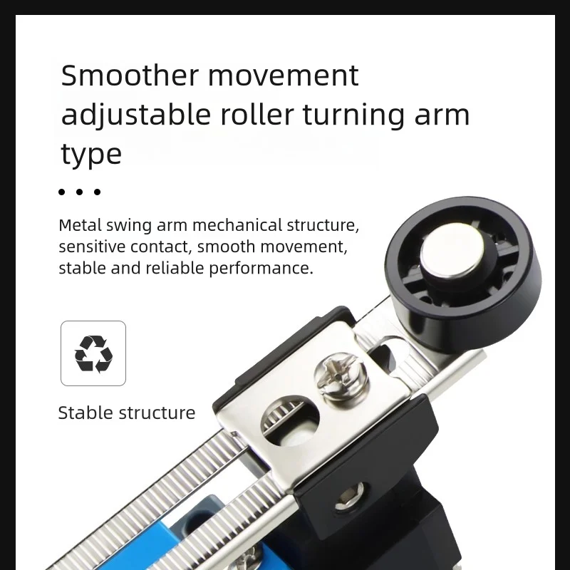 Switch ME-8108/04/07/11/12/22/66/69/9101 Limit Switch Rotary Adjustable Roller Lever Arm Travel Switch 1NC 1NO Waterproof IP65