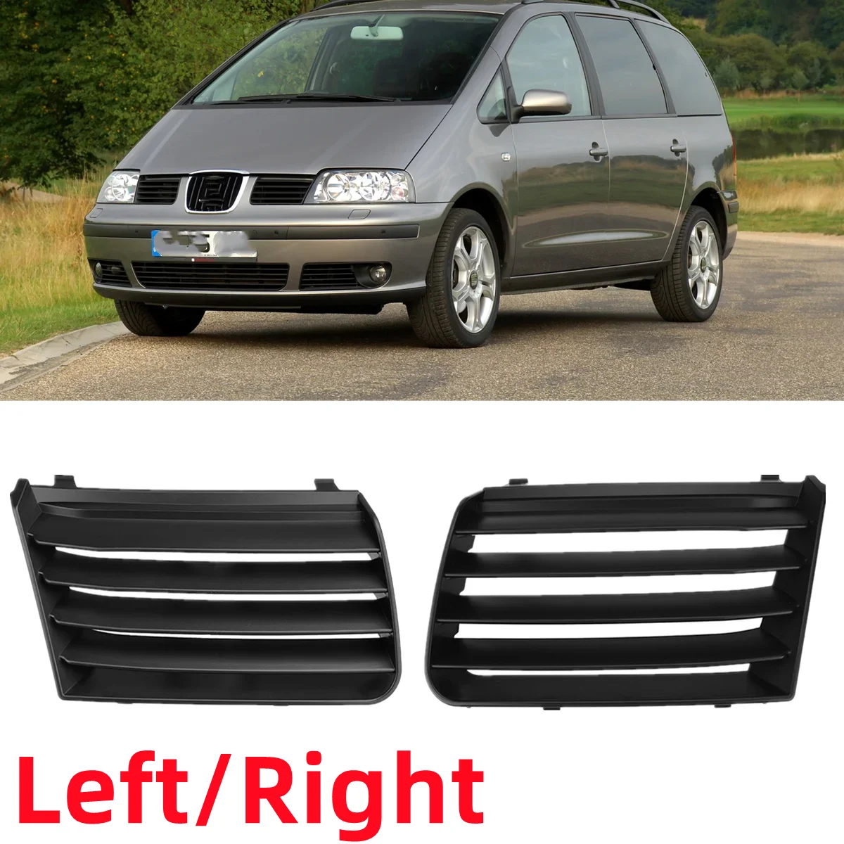 Левая/правая боковая решетка переднего бампера для Seat Alhambra 2001-2010, передняя верхняя решетка, гоночные решетки 7M 785365401 C 7M 785365301 C