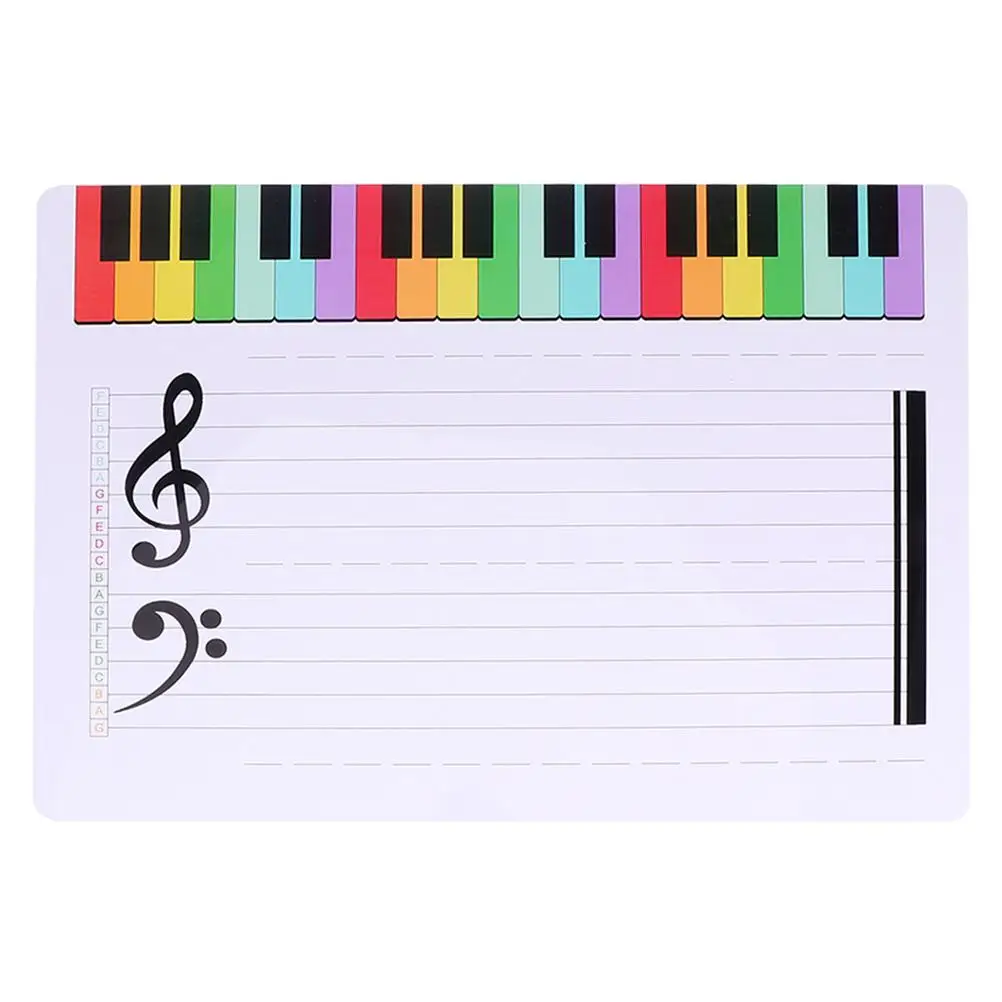 Dry Erase Staff Whiteboard Reusable Music Teaching Tool Magnetic Whiteboards For Erasable Note Lightweight Plastic