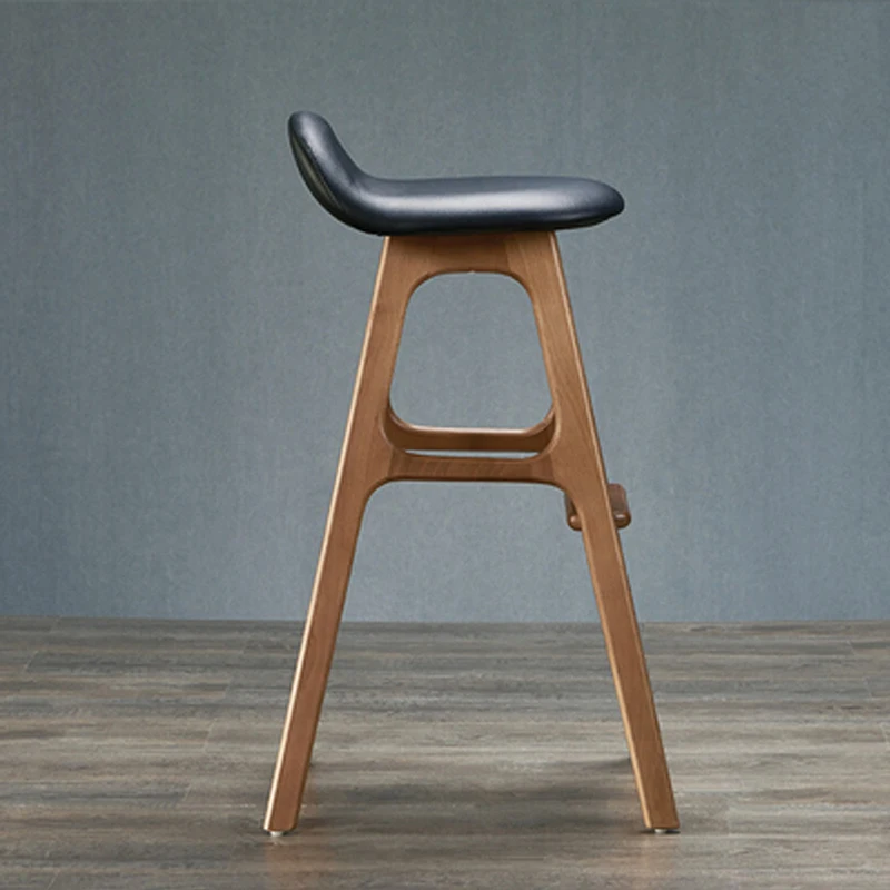Minimalist ische holz bar stühle hocker moderne weiche weiße küchen stuhl nordic lounge tabouret haut pour cuisine luxus möbel