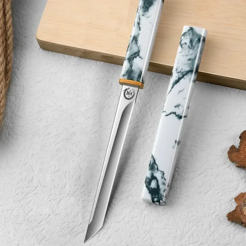 Coltello da cucina ad alta durezza Coltello da frutta tascabile portatile affilato Coltello per disossare con fodero per cucinare