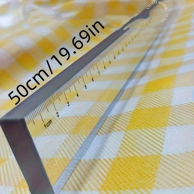 1-Pack 51cm Precision Scale Ruler, Durable 20-Inch Measurement Tool for Office and School