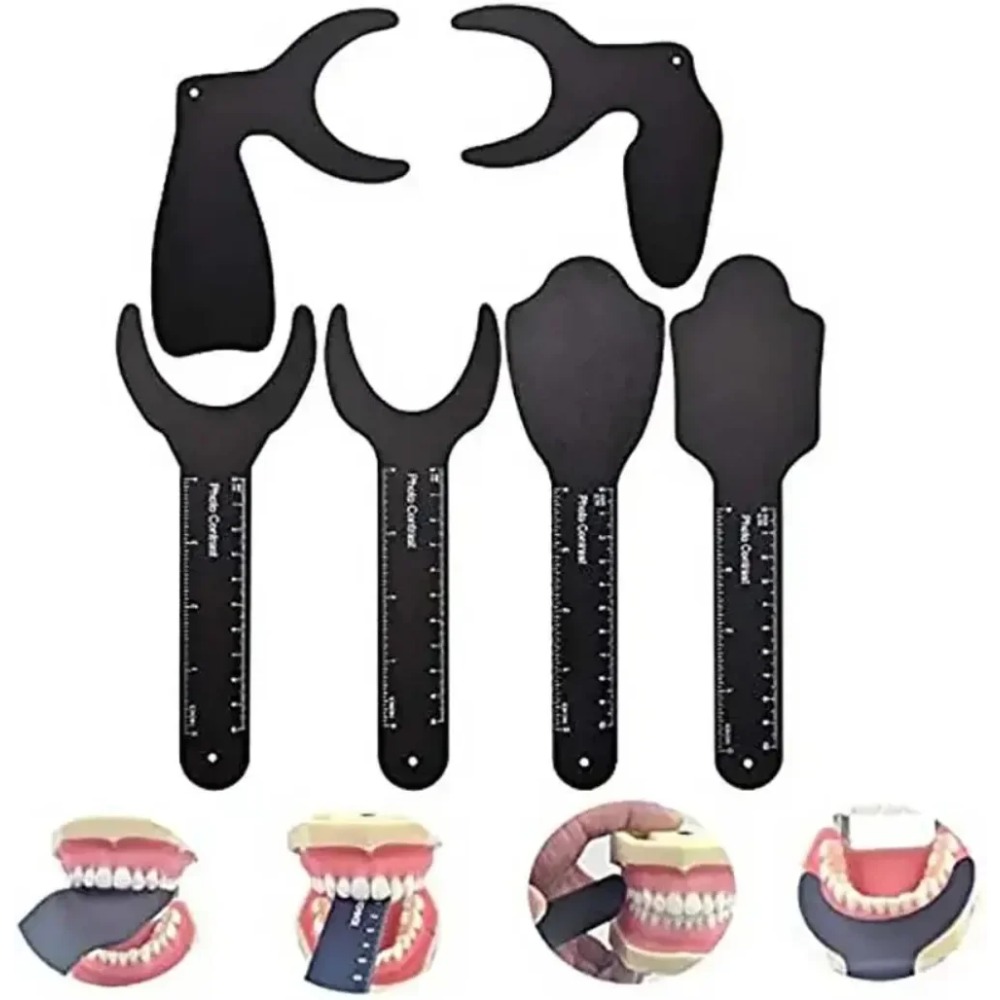 Clearance_dentalフォトコントラスト、口腔内写真ミール、オートクレーブ、黒の背景ボード、歯科医、セットあたり6個