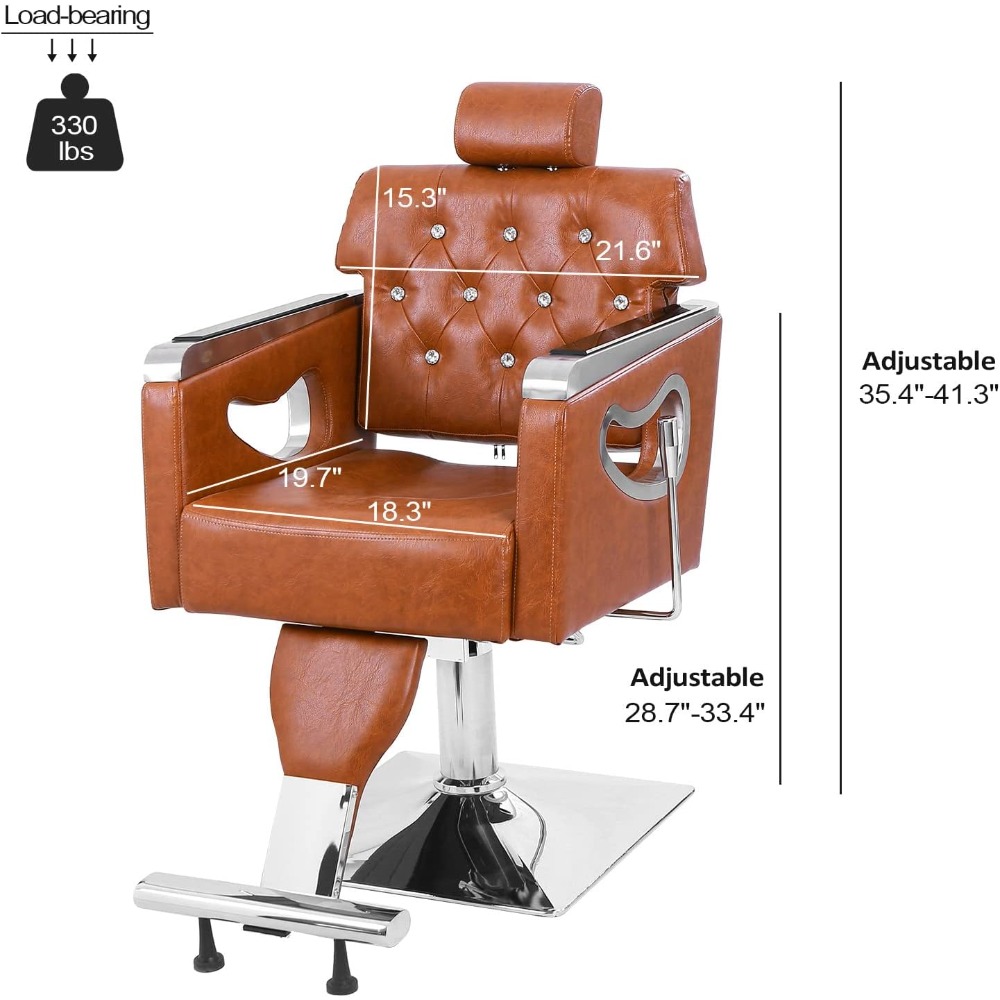 Versatile Reclining Salon Chair for Hair Stylists, Shampoo, Hairdressing, Makeup, Braiding, and Beauty Spa Equipment