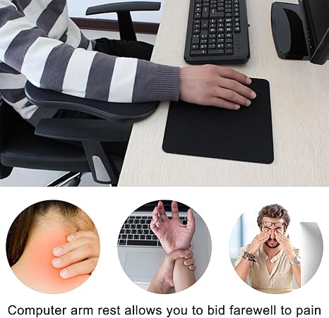 Computer Arm Rest Plastic Desk Elbow Support Pad Ergonomic Arm Rest Wrist Support Pad for Keyboard and Mouse Arm Rest Pad