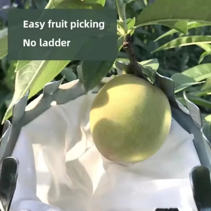 1pc Fruit Picker Tool, Metal Cherry Picker Tool, Fruit Picker Basket Head,Fruit Harvester Attachment Garden Hardware Tools