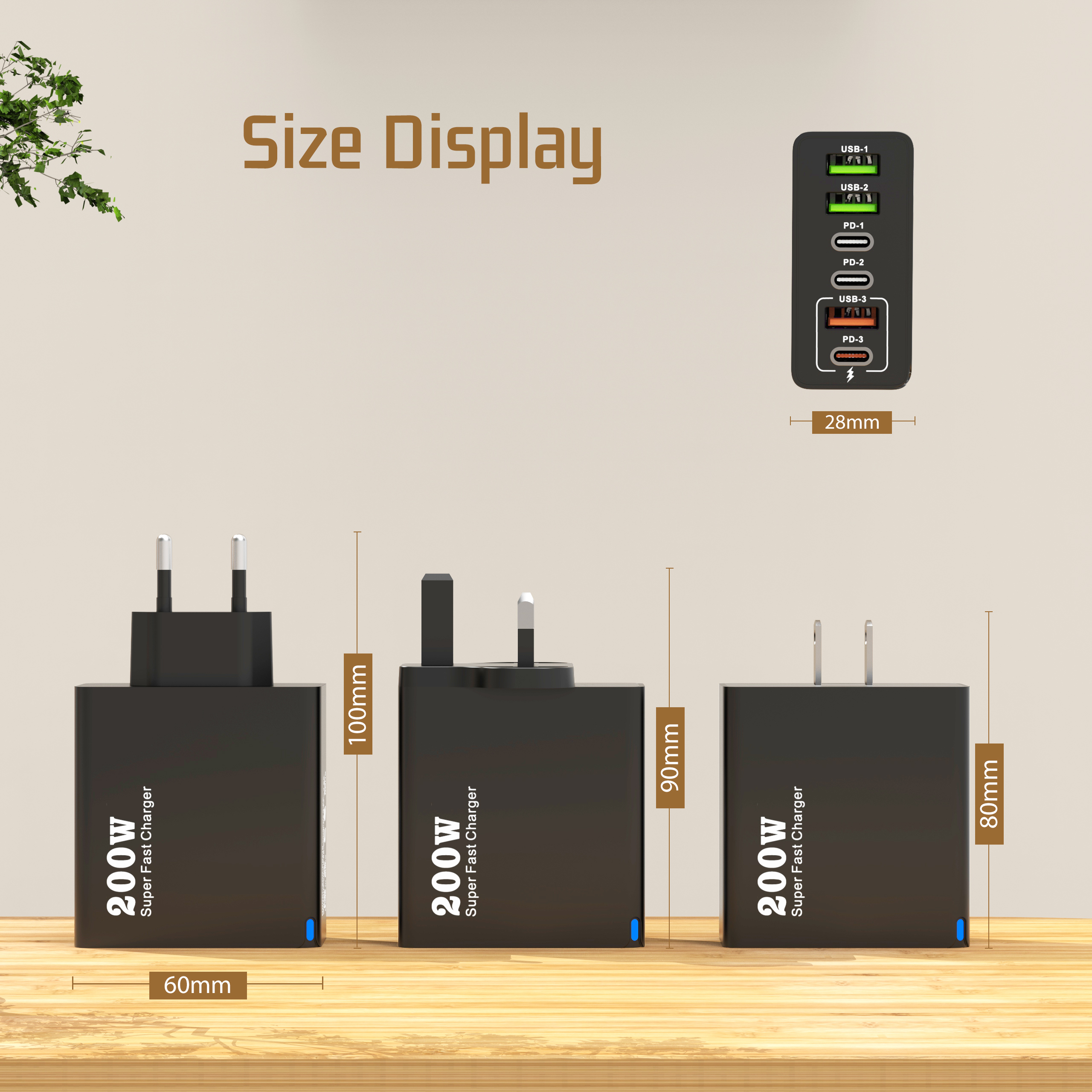 6 Ports USB C PD Ladegerät Quick Charge 3.0 Typ C USB Telefon Ladegeräte Super Schnelle Lade Adapter Für iPhone Samsung Xiaomi