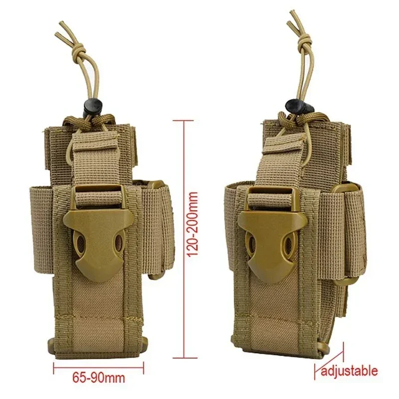 Bolsa de soporte táctica para walkie-talkie, bolsa de Radio Molle, paquete de cintura de nailon, bolsillo colgante, accesorios de caza